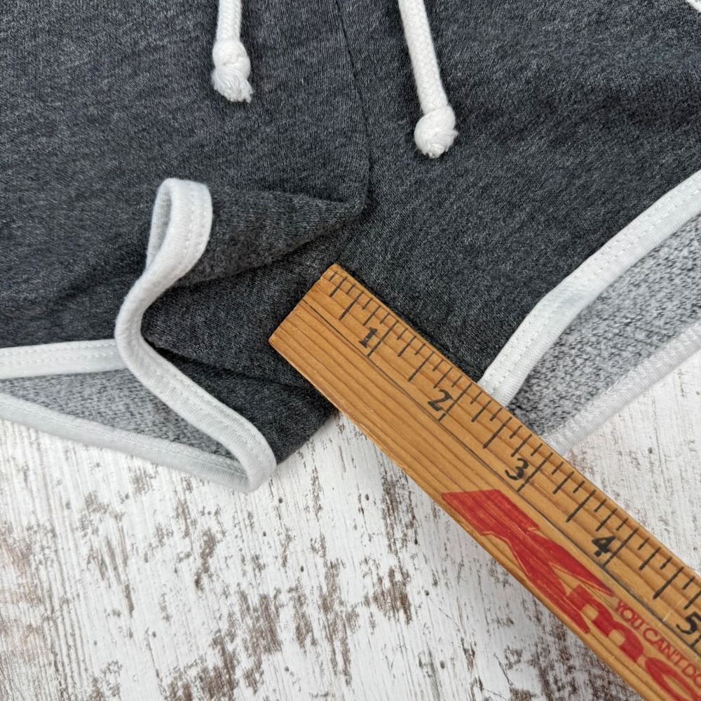 VTG Y2K Hollister XS Gray Lounge Mini Micro Shorts Fleece Low/Mid Rise Logo - Picture 7 of 8